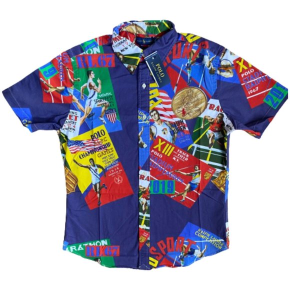 Polo Ralph Lauren Other - Polo Ralph Lauren Chariots of Fire Stadium Olympic Track Field Button Camp Shirt